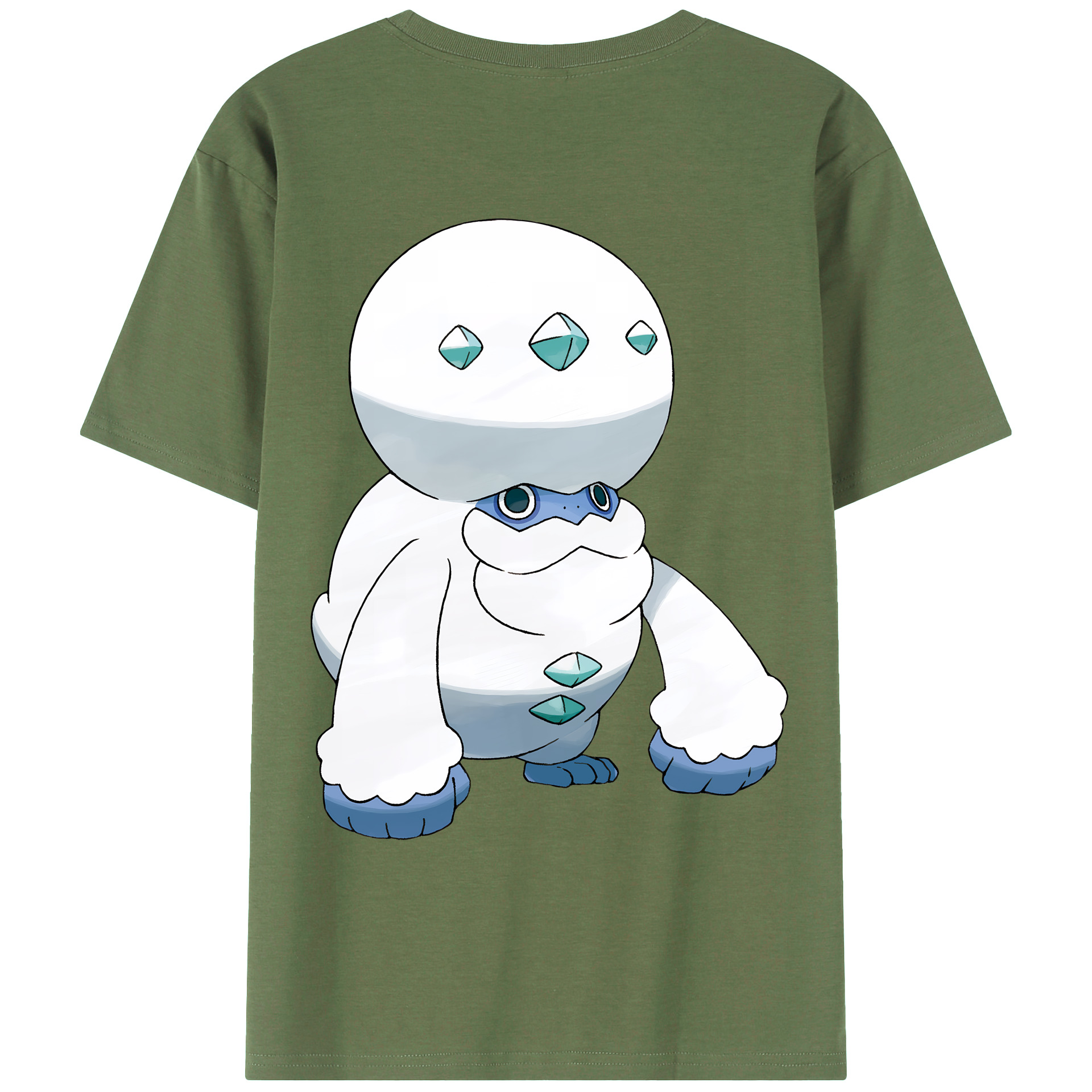 （画像用） ポケットモンスター Pokémon 綿100％ メンズ半袖Tシャツ（バックプリント） 通気性